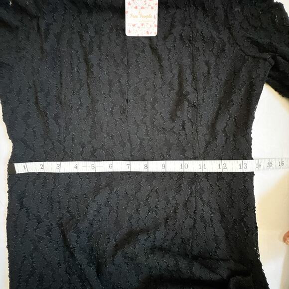 Free People Teen Witch Black Lace Fit & Flare Dress Size L OB451639 NWT - Picture 15 of 15